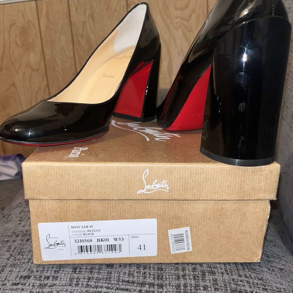 Christian Louboutin Black and Red Stiletto Heels